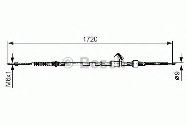 Cable de freno de mano trasero izquierdo 84705 Metalcaucho