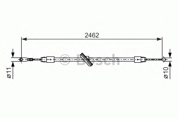 1987482381 Bosch cable de freno de mano delantero