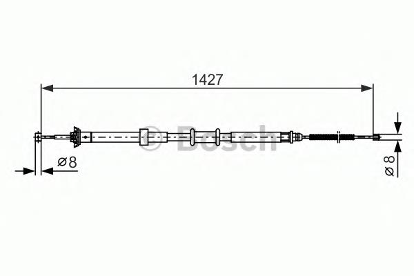 Cable de freno de mano trasero izquierdo 1987482392 Bosch