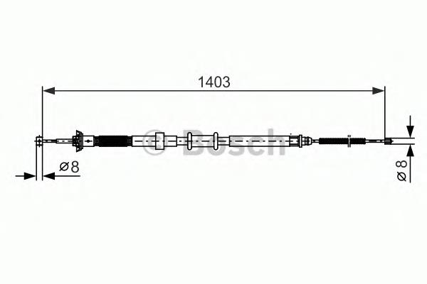 1987482390 Bosch cable de freno de mano trasero izquierdo