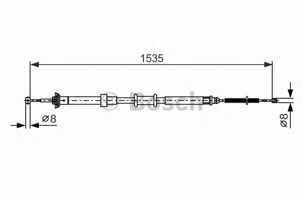 Cable de freno de mano trasero izquierdo para Lancia Ypsilon (843)