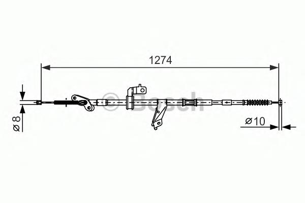 1987482366 Bosch cable de freno de mano trasero izquierdo