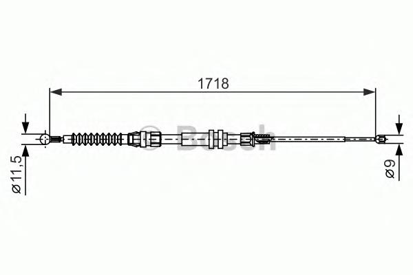 Cable de freno de mano trasero derecho/izquierdo Bosch 1987482378