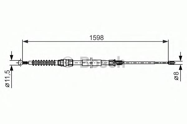 Cable de freno de mano trasero derecho/izquierdo 1987482379 Bosch