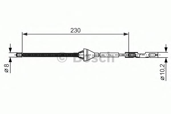 Cable de freno de mano trasero derecho/izquierdo GCH666 TRW