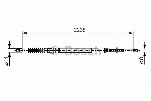 Cable de freno de mano trasero derecho/izquierdo 1987482373 Bosch