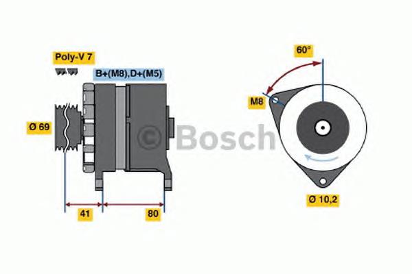 0120468024 Bosch alternador