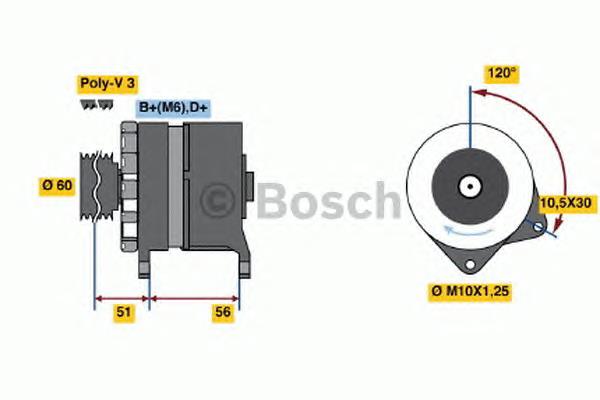 0120488274 Bosch alternador