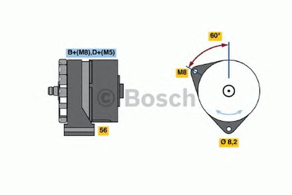 Alternador 0120488144 Bosch