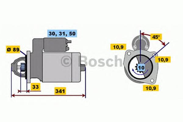 0001368026 Bosch motor de arranque