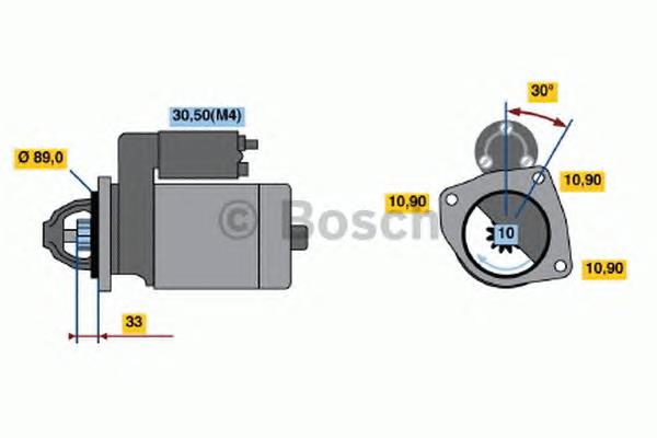 Motor de arranque 0001368040 Bosch