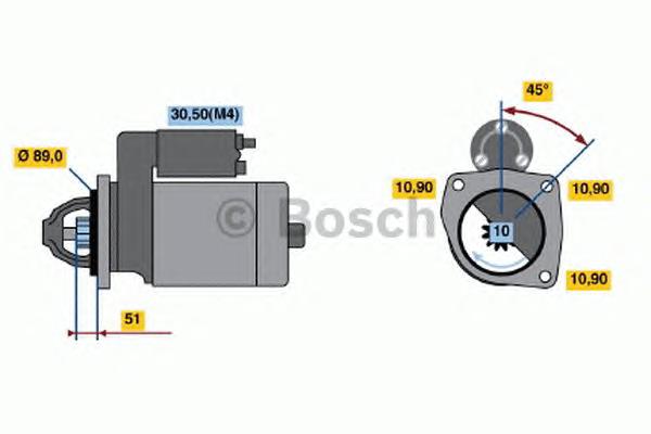 Motor de arranque 0001367079 Bosch