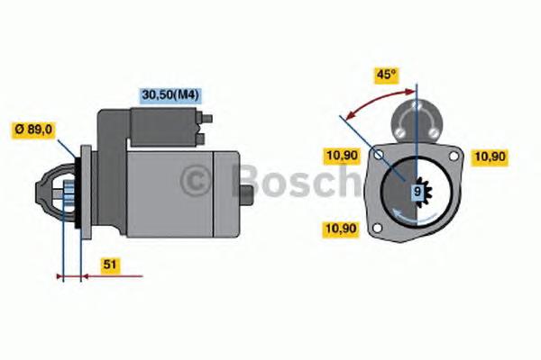 0001367068 Bosch motor de arranque