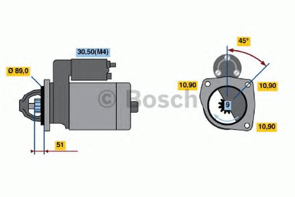 Motor de arranque 0001369007 Bosch