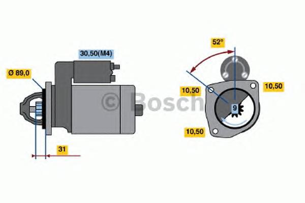 Motor de arranque 0001369024 Bosch