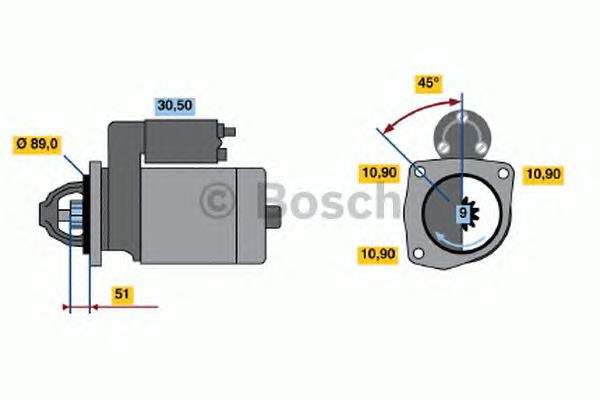 0001369016 Bosch motor de arranque