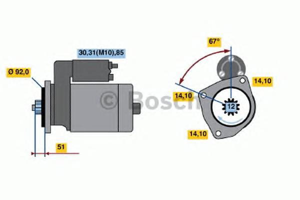 0001330017 Bosch motor de arranque