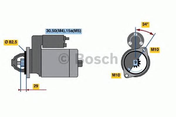 Motor de arranque 0001314027 Bosch