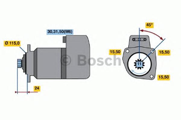 0001417073 Bosch motor de arranque