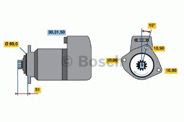 0001416025 Bosch motor de arranque