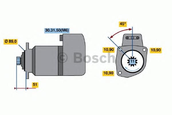 0001416038 Bosch motor de arranque