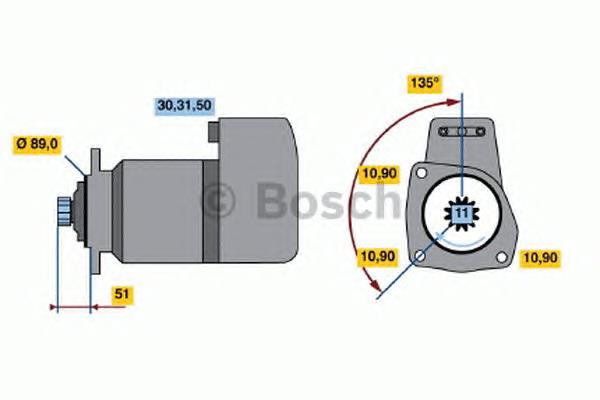 0001416035 Bosch motor de arranque