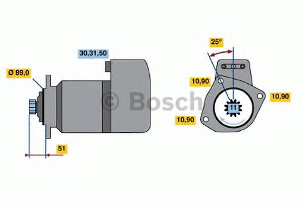 0001416076 Bosch motor de arranque