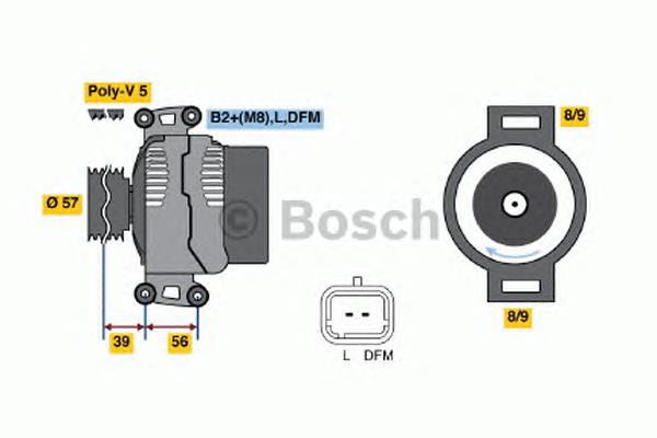 Alternador 0124425026 Bosch