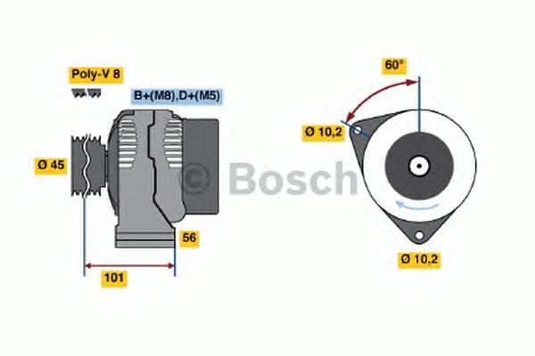0123510004 Bosch alternador