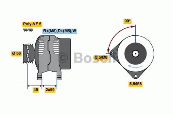 0123320033 Bosch alternador