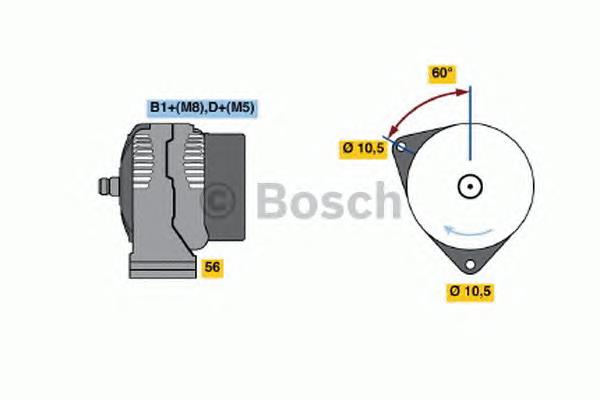 Alternador 0124625031 Bosch