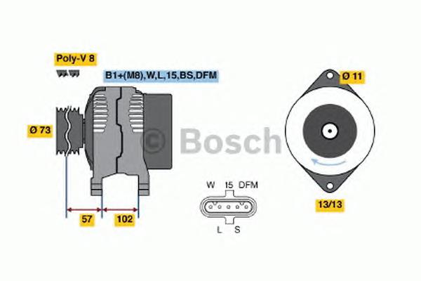 0124655021 Bosch alternador