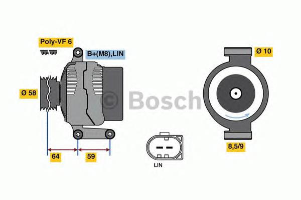 0125711045 Bosch alternador