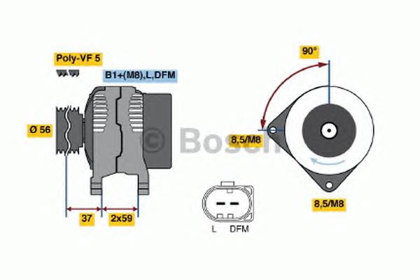 0124525089 Bosch alternador
