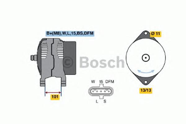 0.124.555.020 Bosch alternador