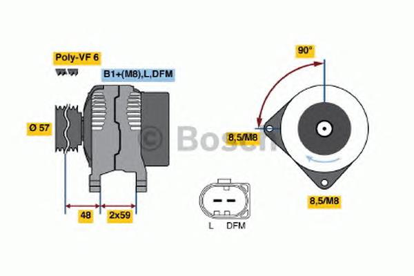 0124525090 Bosch alternador