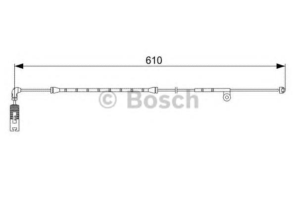 Contacto de aviso, desgaste de los frenos 1987473047 Bosch