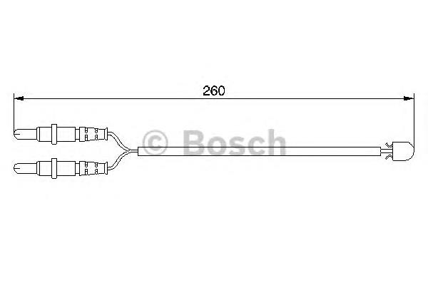 Contacto de aviso, desgaste de los frenos 1987474975 Bosch