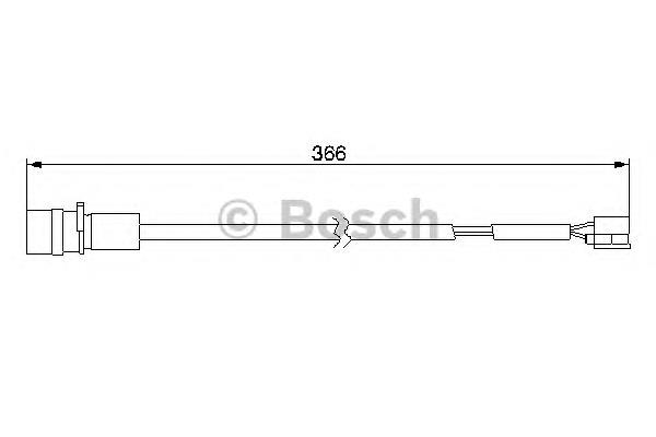 Contacto de aviso, desgaste de los frenos, trasero 1987474986 Bosch