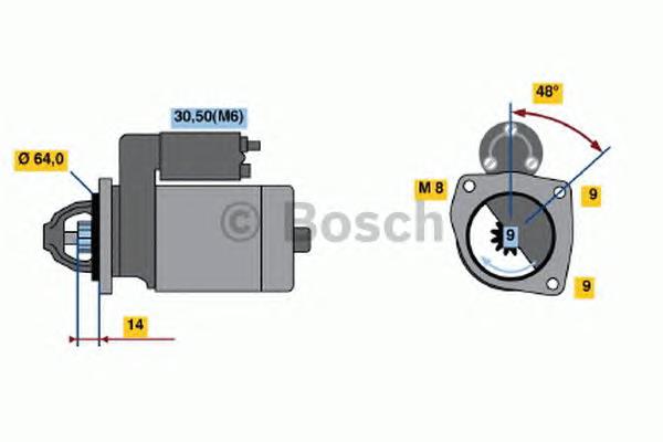 0001137001 Bosch motor de arranque