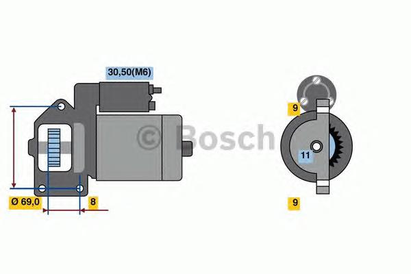 0001148009 Bosch motor de arranque