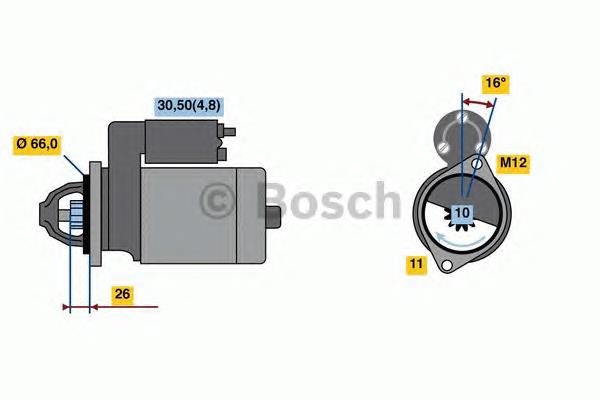 Motor de arranque 0001138013 Bosch