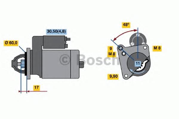 0001138003 Bosch motor de arranque