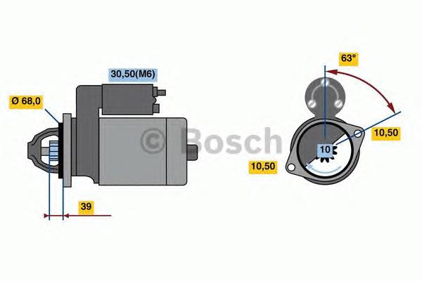 Motor de arranque 0001139037 Bosch