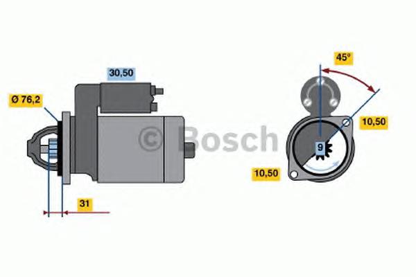 Motor de arranque 0001115042 Bosch