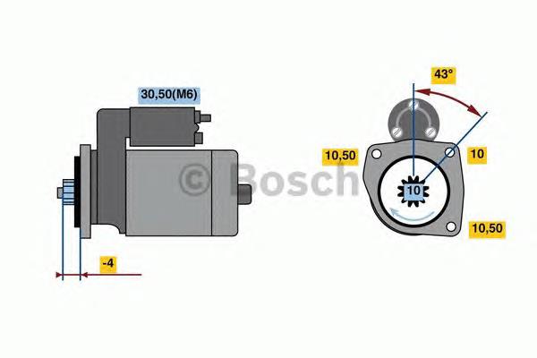 Motor de arranque 0001121443 Bosch