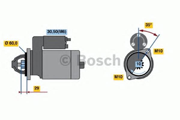 Motor de arranque 0001115053 Bosch