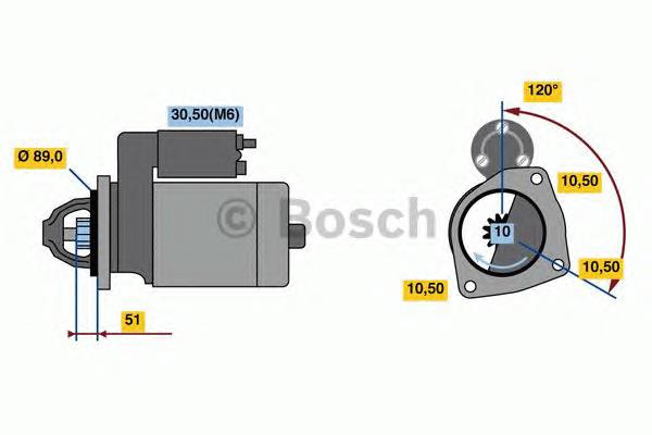 0001231146 Bosch motor de arranque