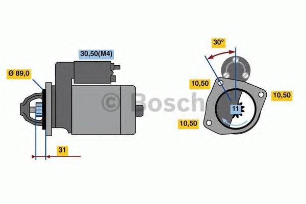 Motor de arranque 0001231119 Bosch