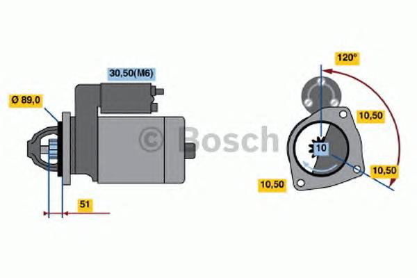 0001231039 Bosch motor de arranque